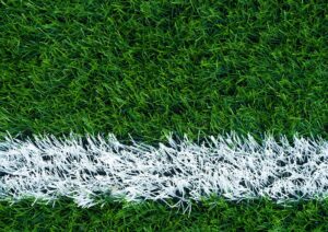 Sports/playground artificial turf surface detail with field marking