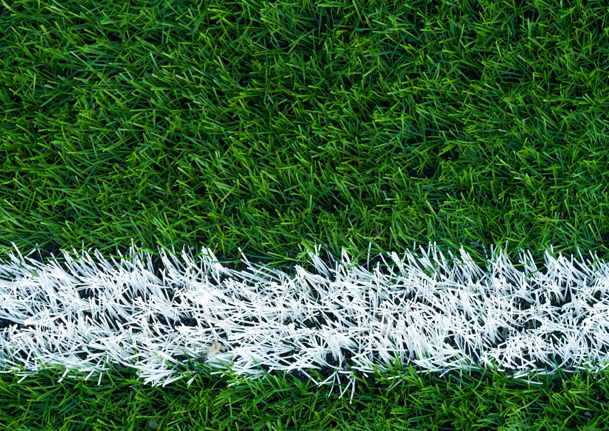 Sports/playground artificial turf surface detail with field marking